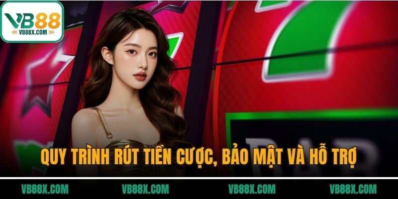 Quy trình rút tiền cược, bảo mật và hỗ trợ